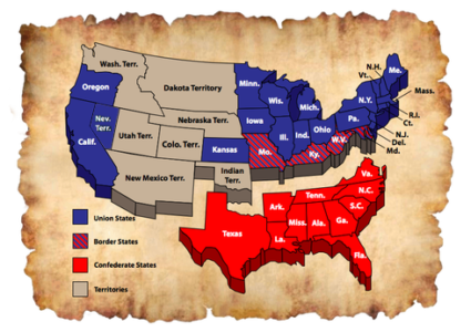 map-of-union-states-and-confederate-states | Rich Soil Press